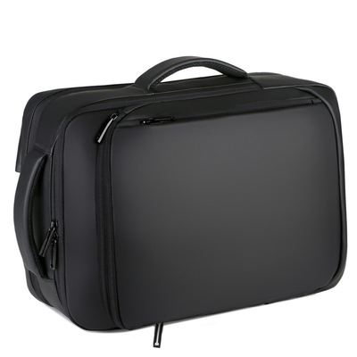Mochila para hombre de BSCI del viaje de negocios de la mochila del adolescente negro del ordenador portátil con el cargador