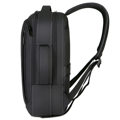 Mochila para hombre de BSCI del viaje de negocios de la mochila del adolescente negro del ordenador portátil con el cargador