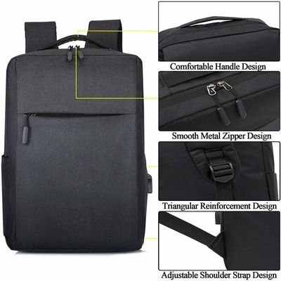 Mochila anti de la carga por USB del hurto del OEM carteras del ordenador portátil de 15,6 pulgadas para los hombres