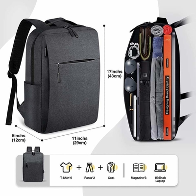 Mochila anti de la carga por USB del hurto del OEM carteras del ordenador portátil de 15,6 pulgadas para los hombres