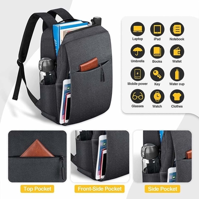 Mochila anti de la carga por USB del hurto del OEM carteras del ordenador portátil de 15,6 pulgadas para los hombres