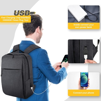 Mochila anti de la carga por USB del hurto del OEM carteras del ordenador portátil de 15,6 pulgadas para los hombres