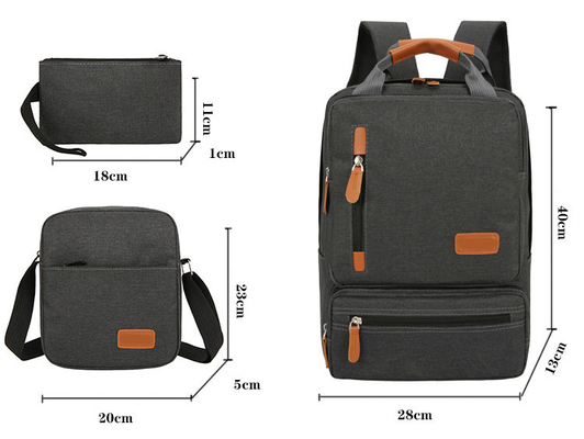 3 en 1 escuela anti de la mochila del hurto de la mochila BSCI ISO del ordenador portátil del viaje