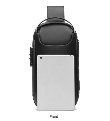 Cruz anti del hurto - bolso cruzado del pecho de los hombres del bolso USB de la honda del hombro del bolso de la honda del cuerpo