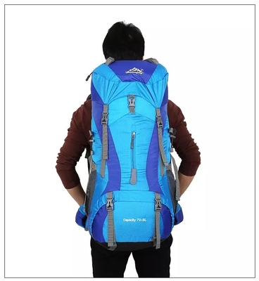 Poliéster de la mochila del senderismo de la prenda impermeable de la montaña de Ransel mochila ISO de 70 litros