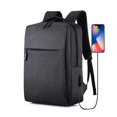 El bolso de la mochila del ordenador portátil de la moda del negocio que carga el ordenador portátil de la prenda impermeable del viaje del USB de los hombres de encargo hace excursionismo el bolso