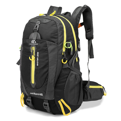 Mochilas impermeables impermeables negras del ciclo de la mochila que acampan que caminan 30-40L