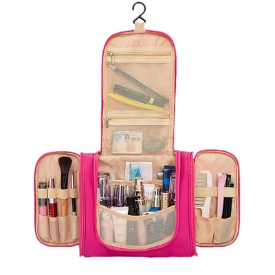 Prenda impermeable cosmética colgante resistente del maquillaje del bolso del artículo de tocador del viaje del poliéster del bolso