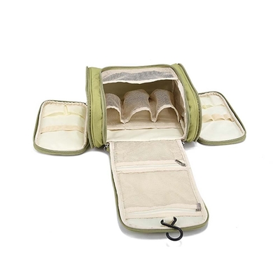 Prenda impermeable cosmética colgante resistente del maquillaje del bolso del artículo de tocador del viaje del poliéster del bolso