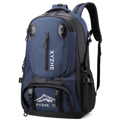 Logotipo de encargo del bolso impermeable de la mochila de 1,3 de la pulgada que acampa 70L de la mochila mujeres de los hombres