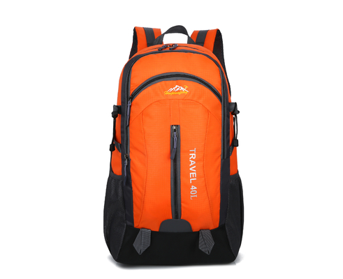 40L mochila impermeable anaranjada del viaje de la mochila que acampa los 55cm con el agujero de la carga del USB