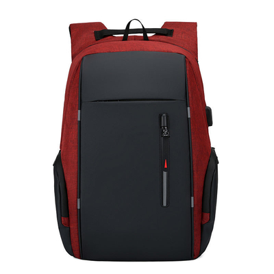 Bolso negro del ordenador de la prenda impermeable de la mochila del ordenador portátil del negocio de 17 pulgadas con el USB
