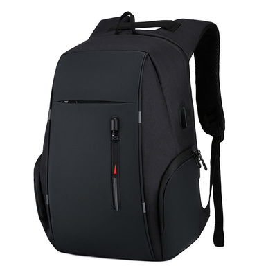 Bolso negro del ordenador de la prenda impermeable de la mochila del ordenador portátil del negocio de 17 pulgadas con el USB