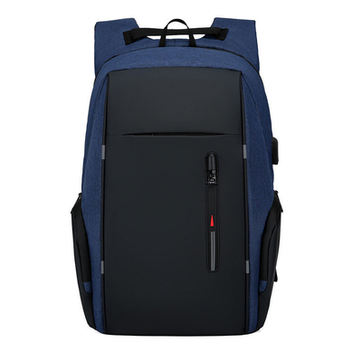 Bolso negro del ordenador de la prenda impermeable de la mochila del ordenador portátil del negocio de 17 pulgadas con el USB