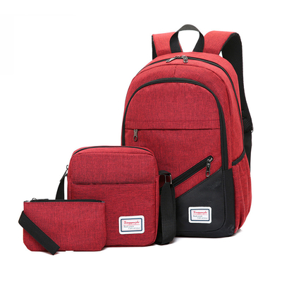 La mochila gris del ordenador de BSCI fija negocio del sistema de la mochila del estudiante 3pc