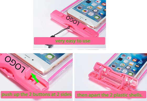 Caja impermeable subacuática resistente del teléfono Ipx8 del universal de la bolsa del teléfono celular de agua