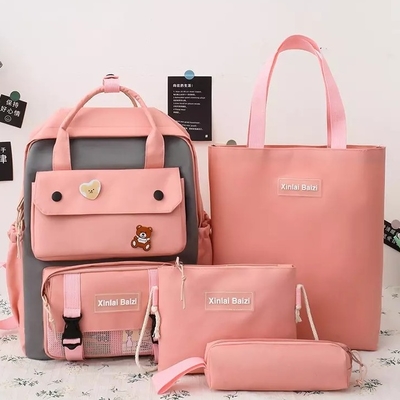 Estudiante Canvas 4 en 1 bolso de escuela de los sistemas de la mochila fijado para los muchachos de las muchachas