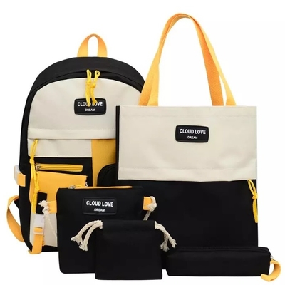 El bolso de escuela de la mochila de la lona fija las mochilas impermeables de los adolescentes del viaje
