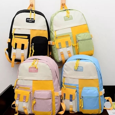 El bolso de escuela de la mochila de la lona fija las mochilas impermeables de los adolescentes del viaje