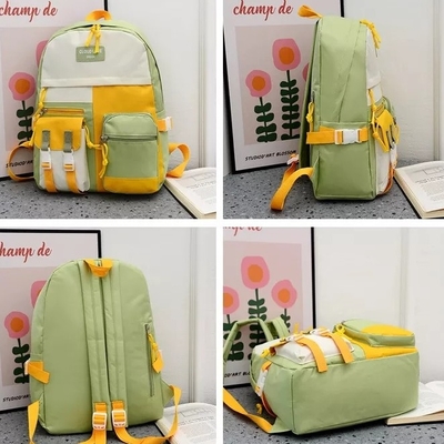 El bolso de escuela de la mochila de la lona fija las mochilas impermeables de los adolescentes del viaje