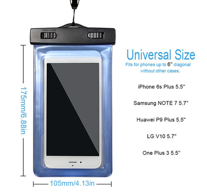 Caja resistente impermeable universal del teléfono de agua de Smartphone de la bolsa del teléfono del Pvc