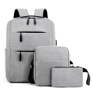 La mochila de los hombres del poliéster del ODM fija la mochila impermeable del ordenador portátil de los azules marinos