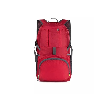 Prenda impermeable plegable roja de la mochila del equipo de la montaña de la mochila 35L de BSCI que camina