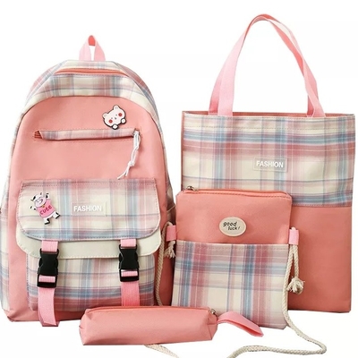 Las mujeres púrpuras hacen excursionismo la mochila estética impermeable determinada fijada para las estudiantes