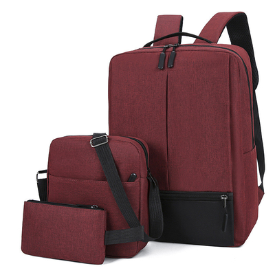 la mochila para hombre del ordenador portátil del trabajo 3pc fijó la mochila elegante del viaje fijó unisex