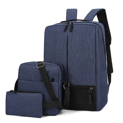 la mochila para hombre del ordenador portátil del trabajo 3pc fijó la mochila elegante del viaje fijó unisex