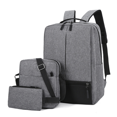 la mochila para hombre del ordenador portátil del trabajo 3pc fijó la mochila elegante del viaje fijó unisex