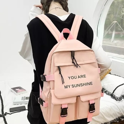 El bolso de escuela de la mochila del ordenador portátil del viaje fija color sólido de la muchacha con la venta al por mayor del Lápiz-caso