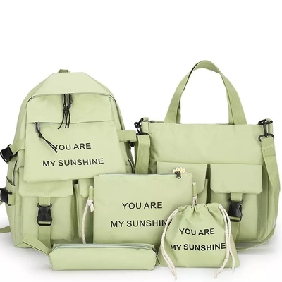 El bolso de escuela de la mochila del ordenador portátil del viaje fija color sólido de la muchacha con la venta al por mayor del Lápiz-caso