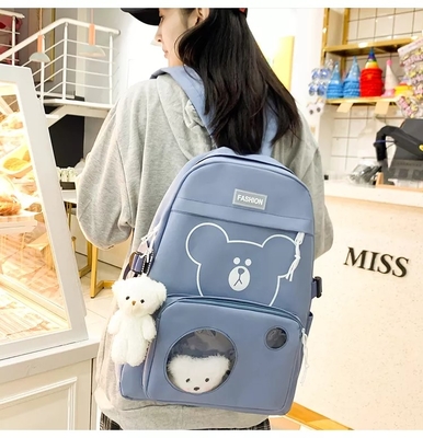 Las muchachas de la mochila del viaje que el bolso de escuela del ordenador portátil fija las mochilas encuadiernan China colorida 2022