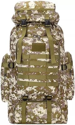 Camuflaje de nylon de BSCI que camina a mujeres de los hombres de la mochila del viaje de la mochila que acampan 75L