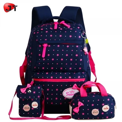 La mochila de la escuela por las adolescencias Bookbag de las muchachas fijó la fiambrera de la mochila del ordenador portátil con el bolso del lápiz