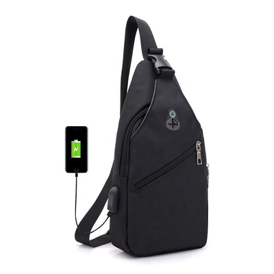 Cruz multiusos - bolso de la honda del cuerpo con prenda impermeable de la tela de Oxford del puerto de la carga por USB