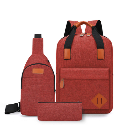 Prenda impermeable tres en una mochila de nylon del ordenador de la mochila fijada con el USB