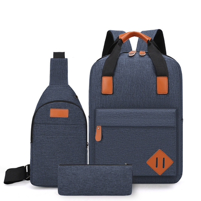 Prenda impermeable tres en una mochila de nylon del ordenador de la mochila fijada con el USB