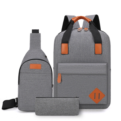 Prenda impermeable tres en una mochila de nylon del ordenador de la mochila fijada con el USB