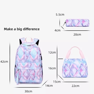 La mochila ligera fija por adolescencias enseña las bolsas de libros fija Oxford