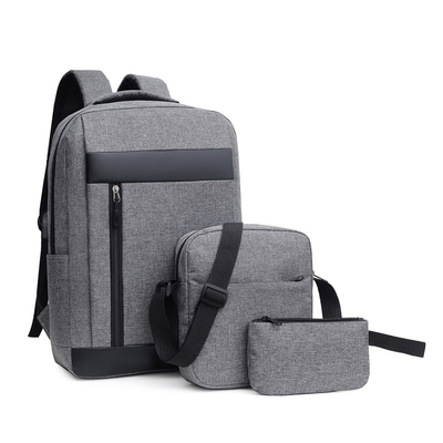 La mochila unisex negra del ODM fija el negocio 3 en 1 escuela del sistema de la mochila del ordenador portátil