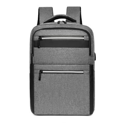 Grey Nylon Waterproof Laptop Backpack con el cargador 1,37 pie BSCI