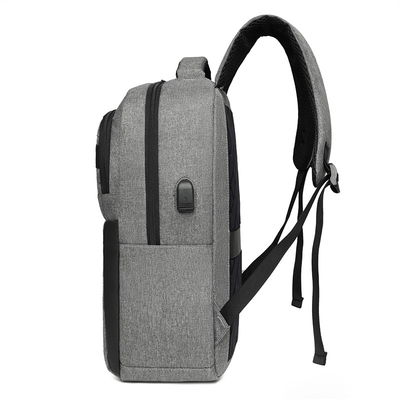 Grey Nylon Waterproof Laptop Backpack con el cargador 1,37 pie BSCI