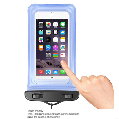 Bolsa impermeable del teléfono del PVC del bolso impermeable rosado del teléfono que flota el bolso seco del teléfono