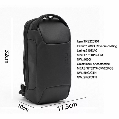 bolso de capa del cuerpo de la cruz del ocio del Odm de la mochila del ordenador portátil del revés 1200d