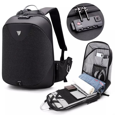 Mochila del ordenador portátil del negocio del poliéster mochila antirrobo de 1,54 pulgadas para el ordenador portátil de los hombres