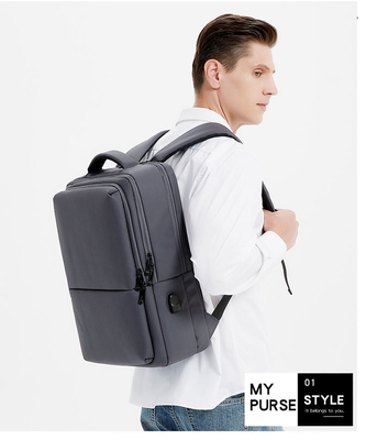 Mochila anti impermeable casual del ordenador portátil del hurto del poliéster los 0.44m del bolso del ordenador portátil del ODM