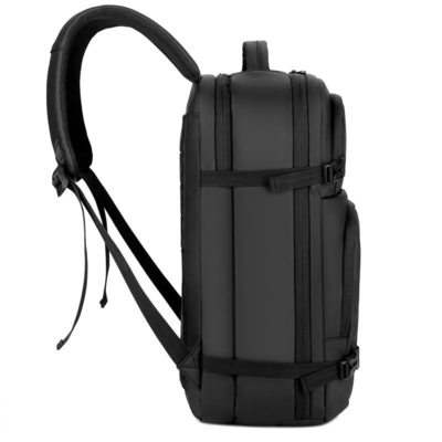 Hombres 17,3 mochila de nylon resistente del ordenador portátil del negro de la mochila BSCI del ordenador portátil de agua de la pulgada