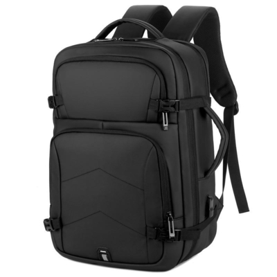 Hombres 17,3 mochila de nylon resistente del ordenador portátil del negro de la mochila BSCI del ordenador portátil de agua de la pulgada